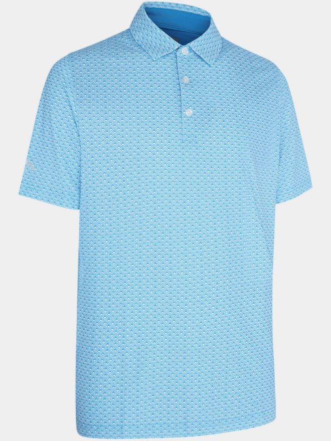 Callaway Tee Allover Print Halbarm Polo blau