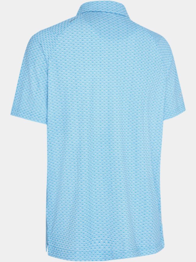 Callaway Tee Allover Print Halbarm Polo blau
