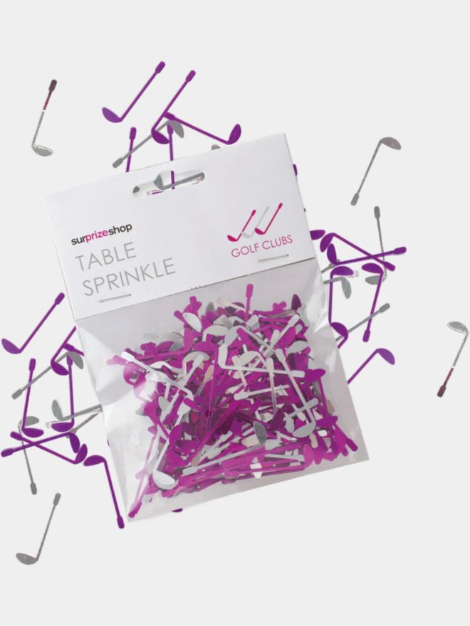 Surprizeshop Golfschläger-Konfetti bunt