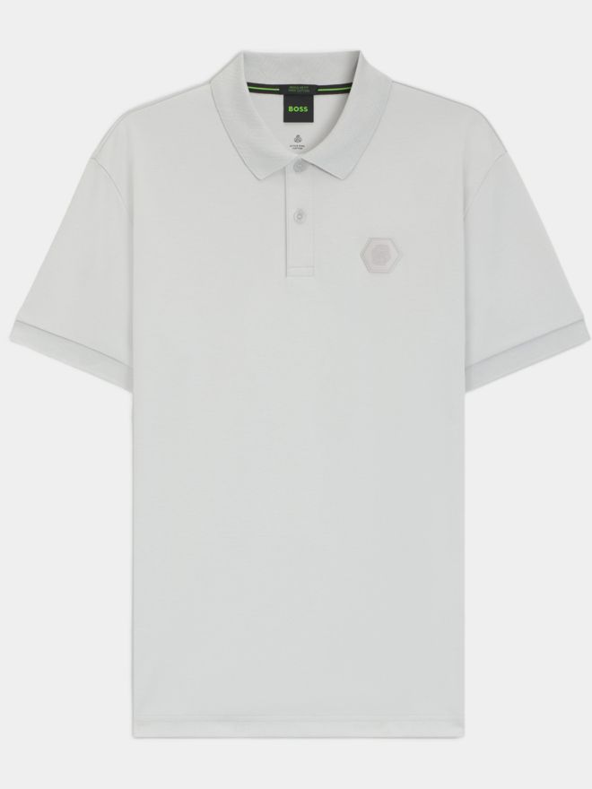 BOSS Polo Future Halbarm Polo hellgrau