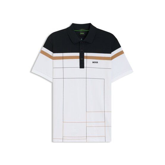 BOSS Paule GOC Halbarm Polo weiß