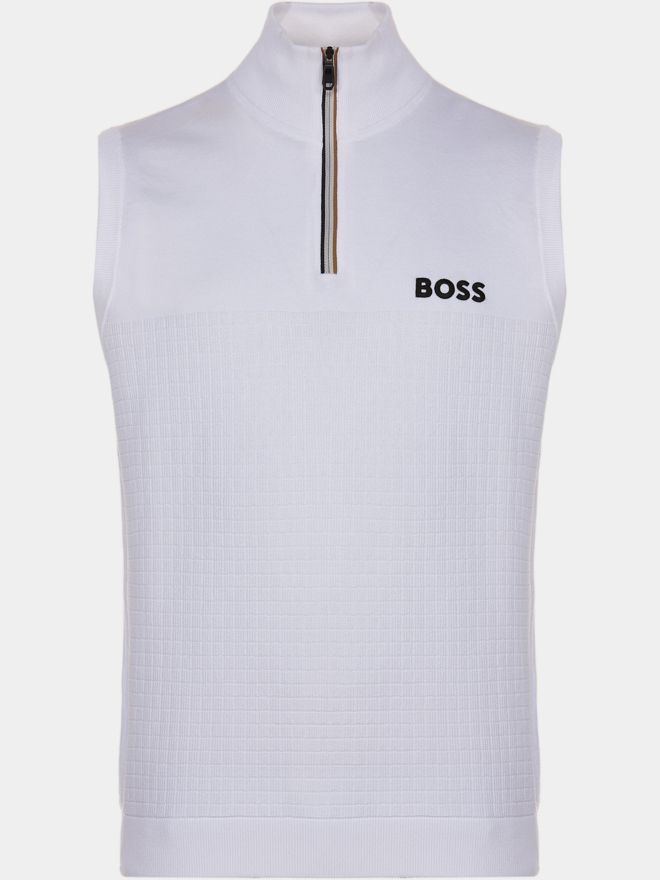 BOSS K_Birdie Vest-1 Pullunder Strick weiß