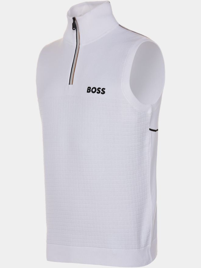 BOSS K_Birdie Vest-1 Pullunder Strick weiß