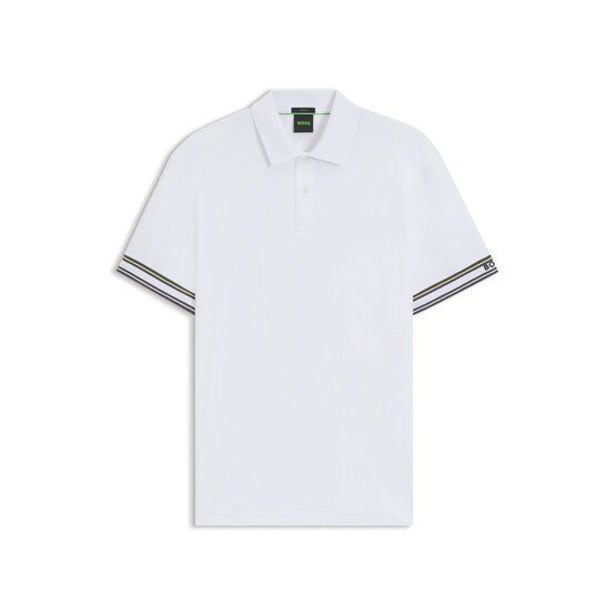 BOSS Polo Zone Halbarm Polo weiß