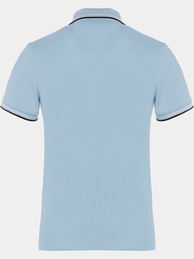 BOSS Paul Halbarm Polo hellblau