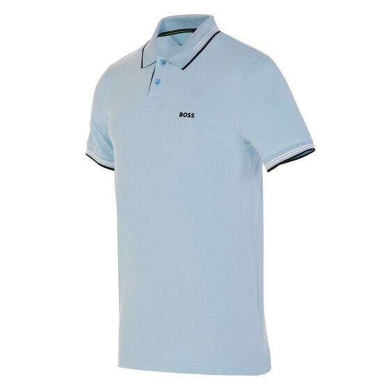 BOSS Paul Halbarm Polo hellblau