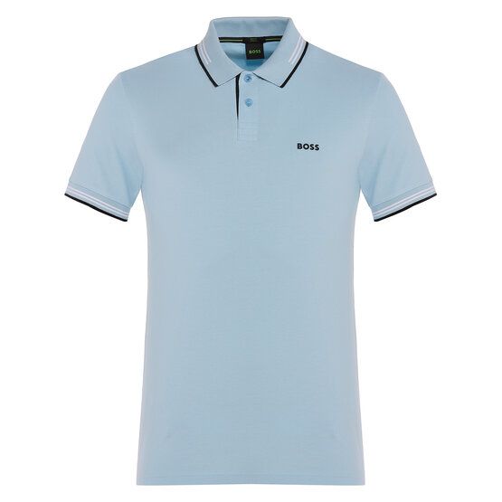 BOSS Paul Halbarm Polo hellblau