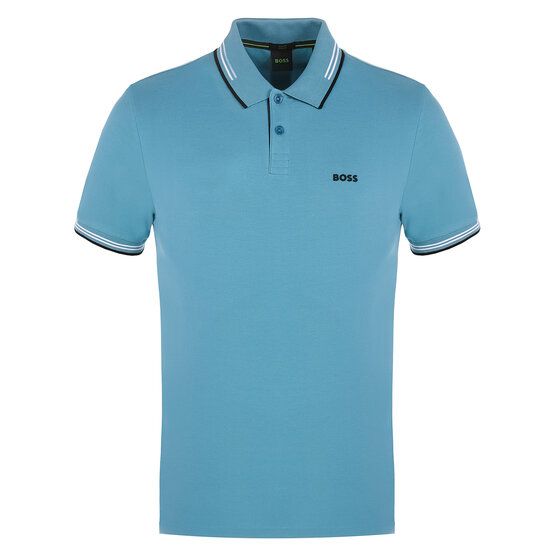 BOSS Paul Halbarm Polo blau