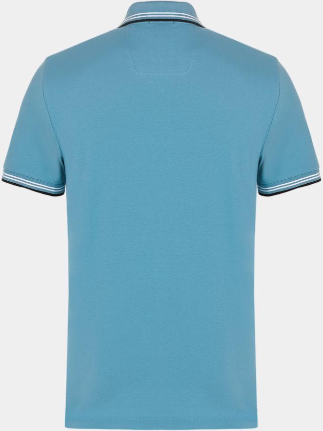 BOSS Paul Halbarm Polo blau