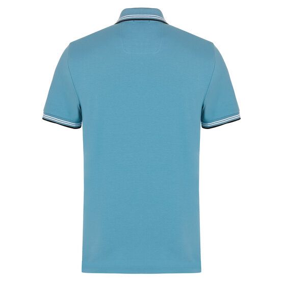 BOSS Paul Halbarm Polo blau
