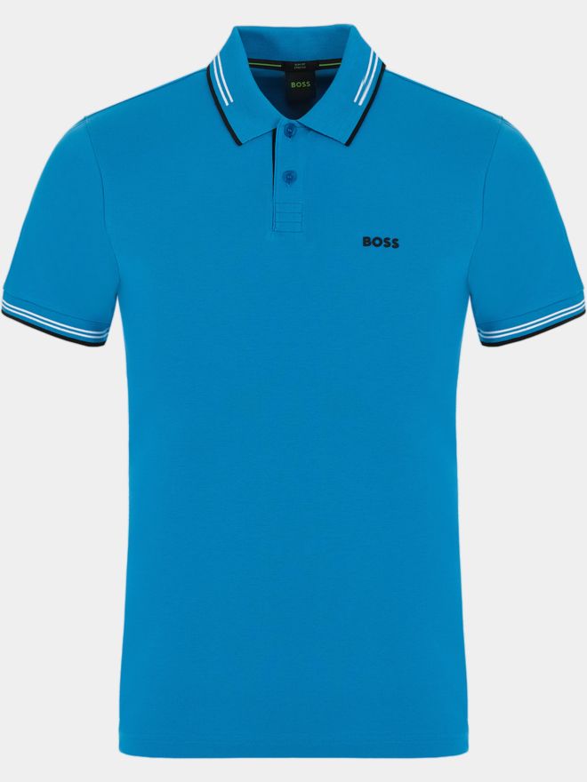 BOSS Paul Halbarm Polo türkis