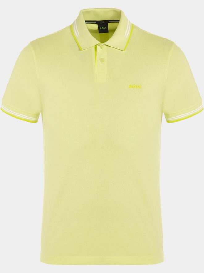 BOSS Paul Halbarm Polo hellgrün