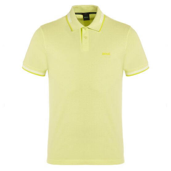 BOSS Paul Halbarm Polo hellgrün