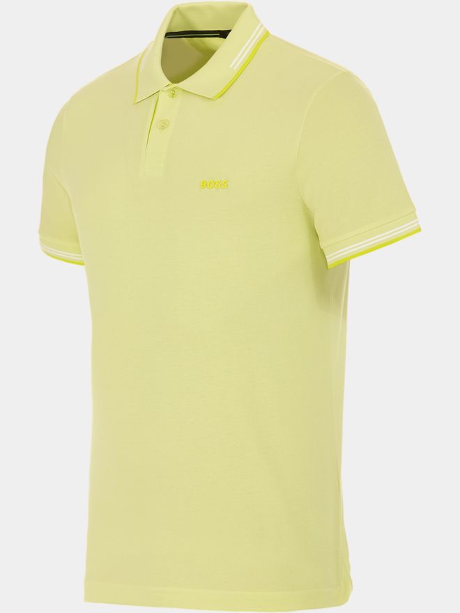 BOSS Paul Halbarm Polo hellgrün