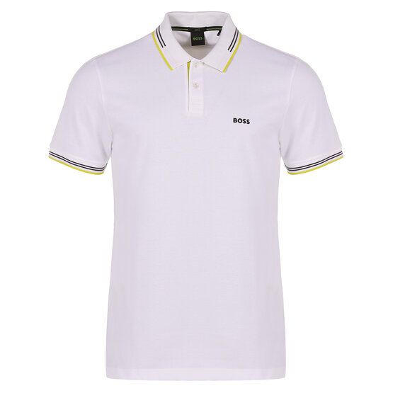 BOSS  Paul Halbarm Polo weiß