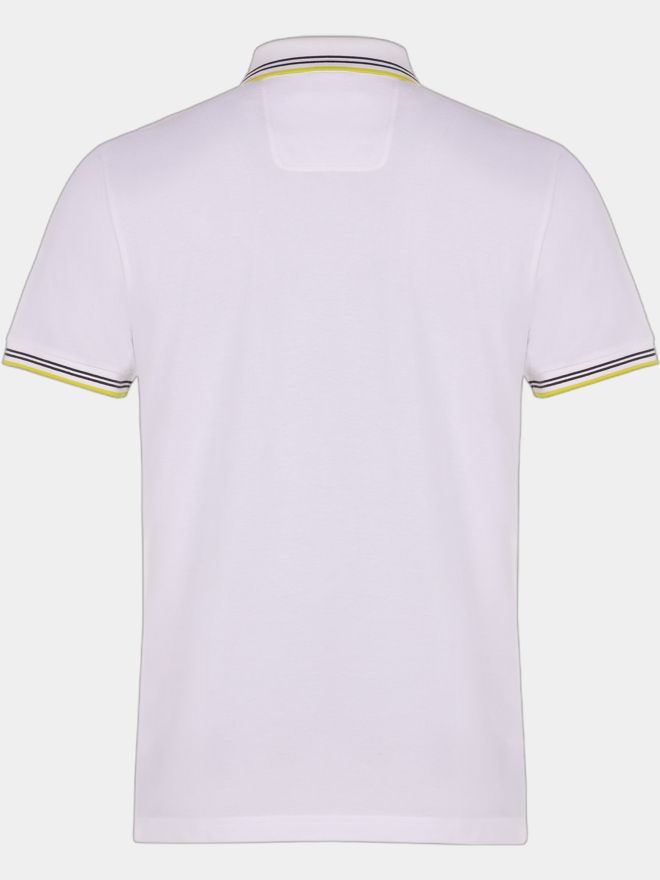 BOSS Paul Halbarm Polo weiß