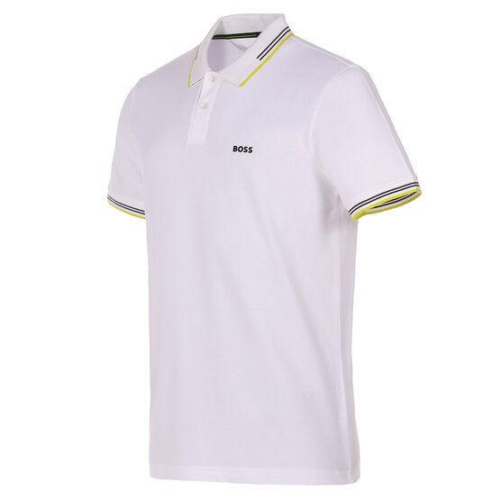BOSS  Paul Halbarm Polo weiß