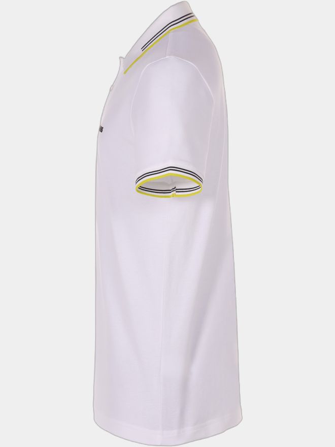 BOSS Paul Halbarm Polo weiß