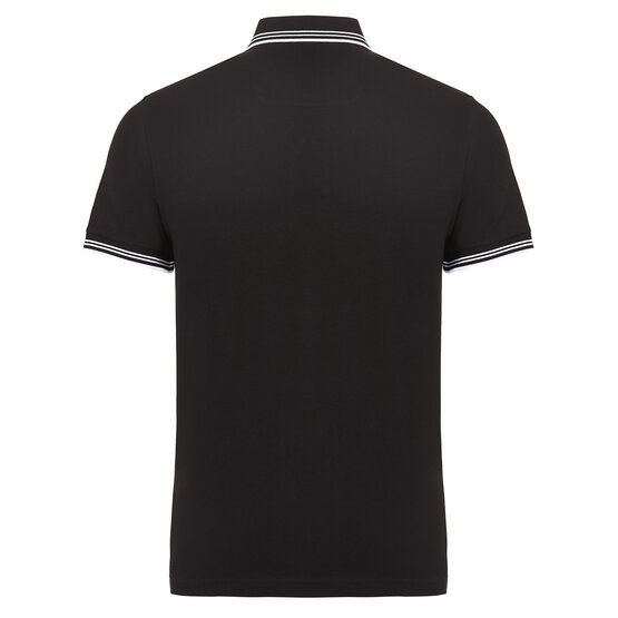 BOSS Paul Halbarm Polo schwarz
