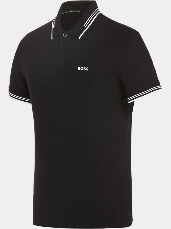 BOSS Paul polo s krátkým rukávem černá