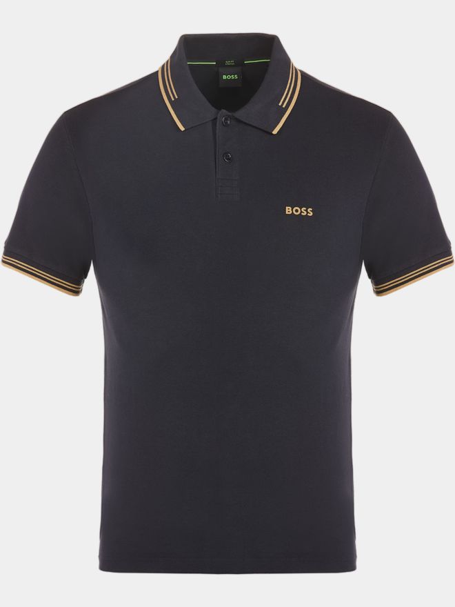 BOSS Paul polo s krátkým rukávem námořnická modrá