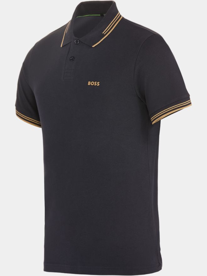 BOSS Paul polo s krátkým rukávem námořnická modrá