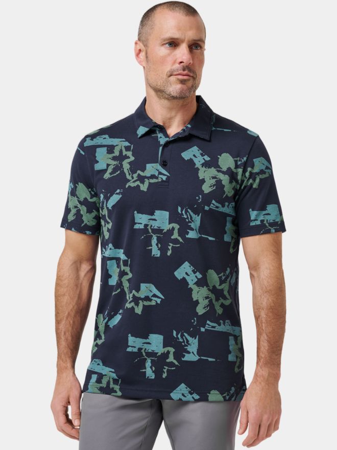 TravisMathew FAVORITE HELLO Halbarm Polo blau