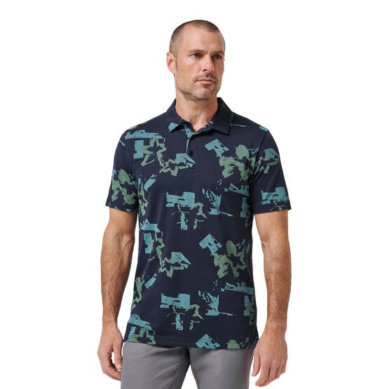 TravisMathew FAVORITE HELLO Halbarm Polo blau