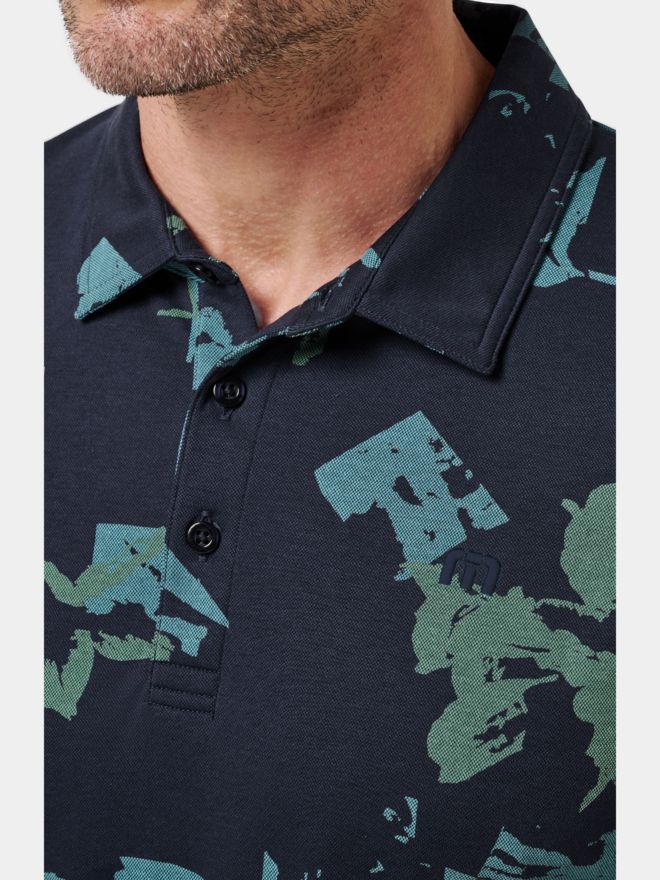TravisMathew FAVORITE HELLO Halbarm Polo blau