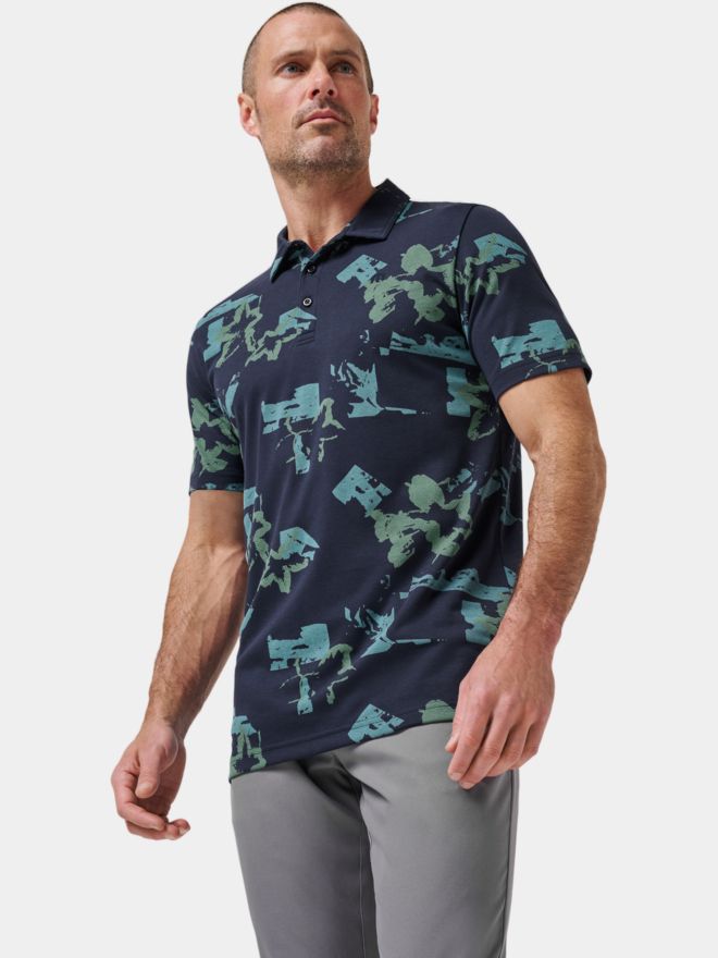 TravisMathew FAVORITE HELLO Halbarm Polo blau