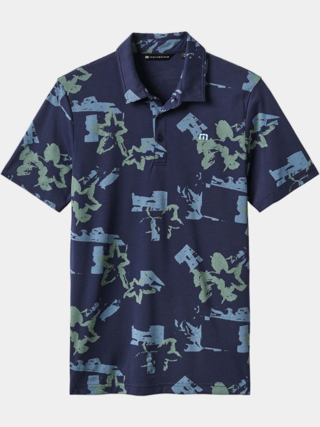 TravisMathew FAVORITE HELLO Halbarm Polo blau