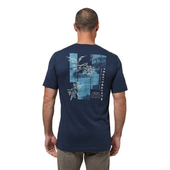 TravisMathew BEST TRIP YET Halbarm T-Shirt blau