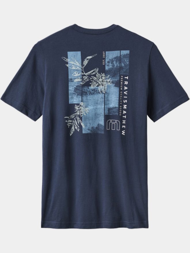 TravisMathew BEST TRIP YET Halbarm T-Shirt blau