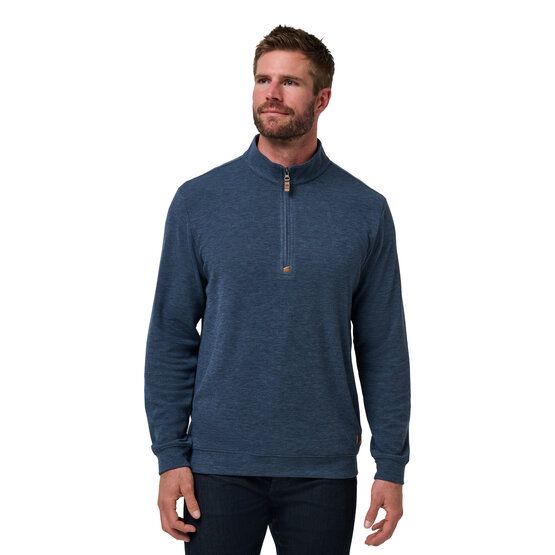 TravisMathew CLOUD SWEATER QUARTER ZIP Shirt Sweatshirt navy