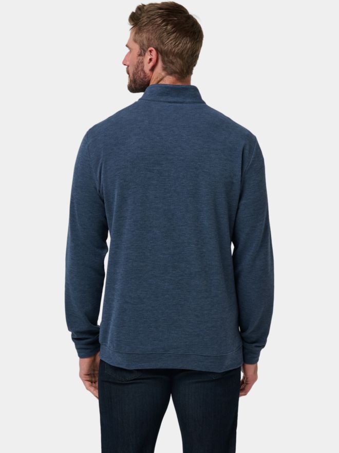 TravisMathew CLOUD SWEATER QUARTER ZIP Shirt Sweatshirt navy