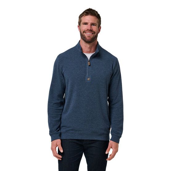 TravisMathew CLOUD SWEATER QUARTER ZIP Shirt Sweatshirt navy