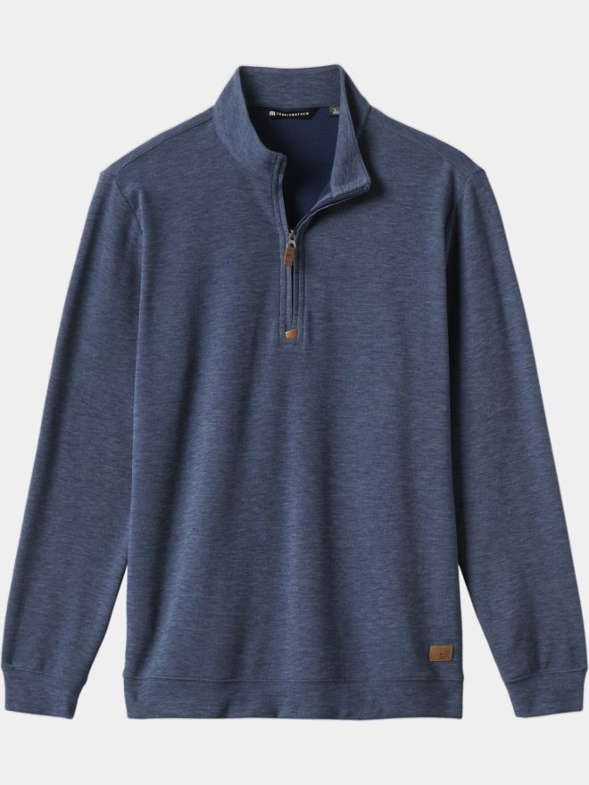 TravisMathew CLOUD SWEATER QUARTER ZIP Shirt Sweatshirt navy