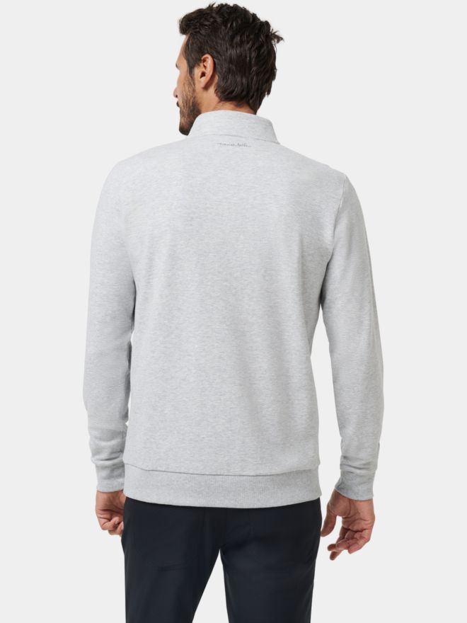 TravisMathew CLOUD QUARTER ZIP 2.0 Shirt Sweatshirt hellgrau