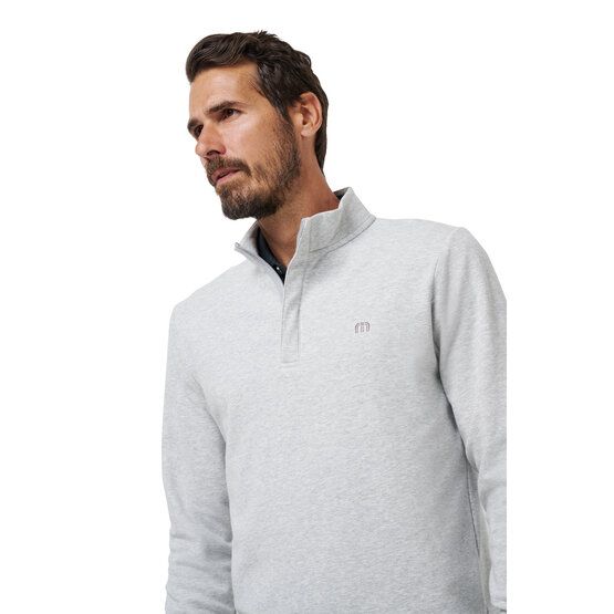 TravisMathew CLOUD QUARTER ZIP 2.0 Shirt Sweatshirt hellgrau