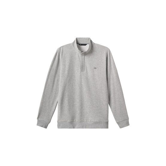 TravisMathew CLOUD QUARTER ZIP 2.0 Shirt Sweatshirt hellgrau