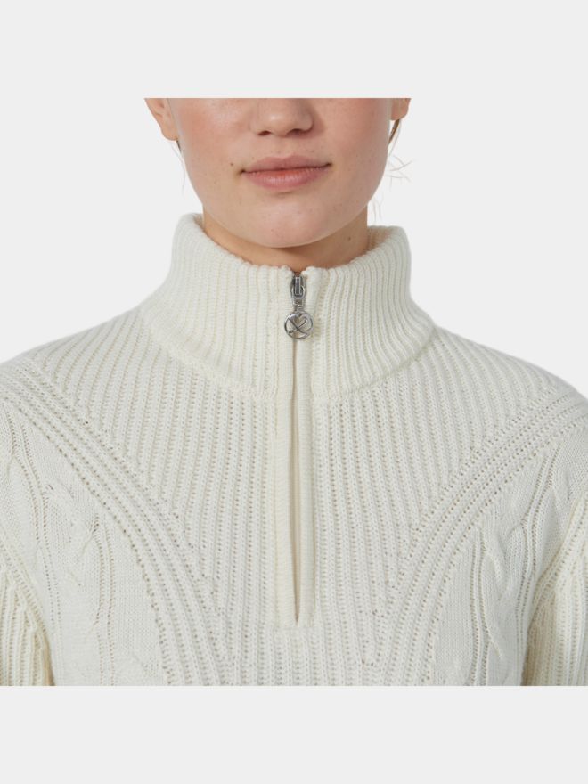 Daily Sports CABLE LS Pullover Lining Windstopp Strick offwhite