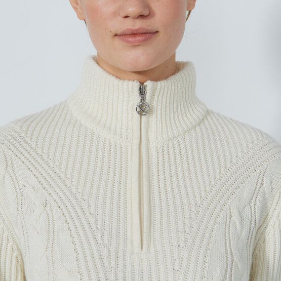 Daily Sports CABLE LS Pullover Lining Windstopp Strick offwhite