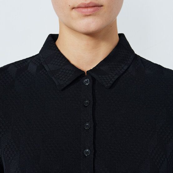 Daily Sports GRAPHIC Jaquard Langarm Polo schwarz