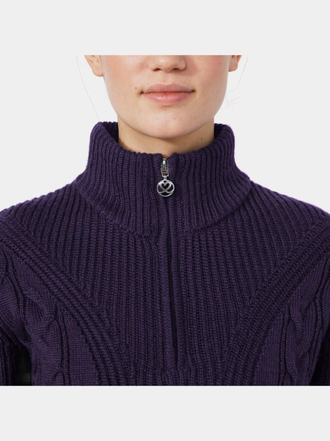 Daily Sports CABLE LS Pullover Lining Windstopp Strick lila