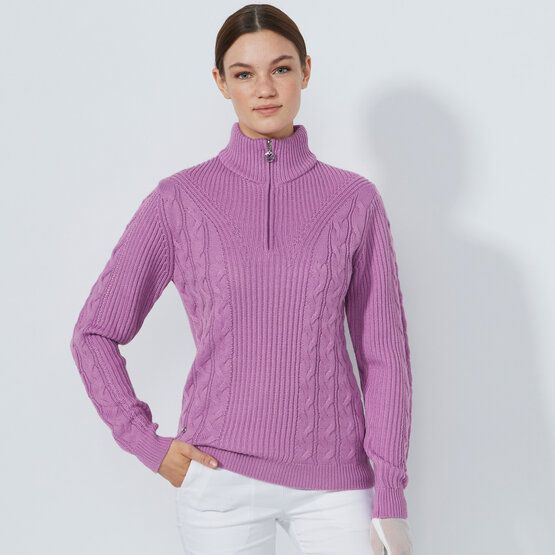 Daily Sports CABLE LS Pullover Lining Windstopp Strick beere