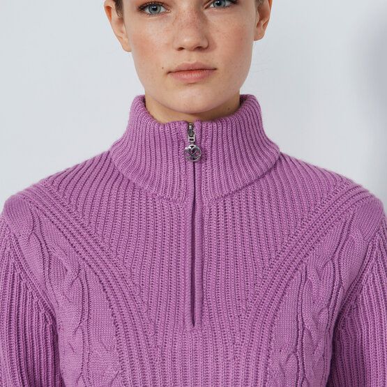 Daily Sports CABLE LS Pullover Lining Windstopp Strick beere