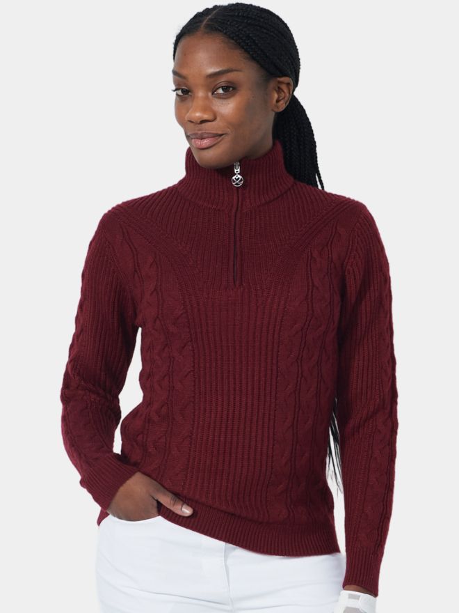 Daily Sports CABLE LS Pulovr Windstopp bordeaux