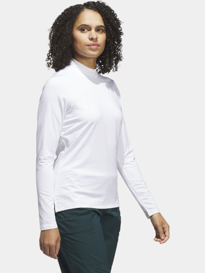 adidas W BTC MESH LS Mock Unterzieher weiß