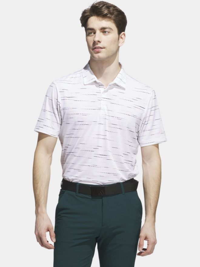 adidas ULTIMATE365 MESH PRINT Halbarm Polo rosa