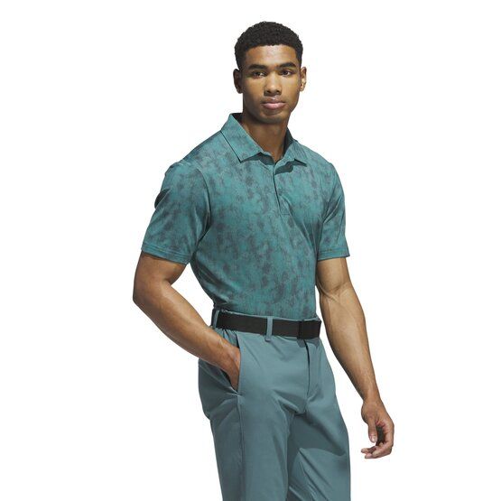 adidas ULTIMATE365 TEXTURED PRINT polo s krátkým rukávem zelená